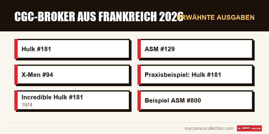 Erwähnte Ausgaben : CGC-Broker aus Frankreich 2026