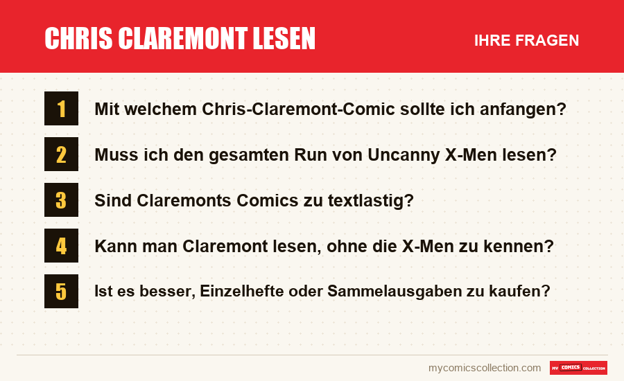 Chris Claremont lesen: die häufigen Fragen, die dieser Artikel beantwortet