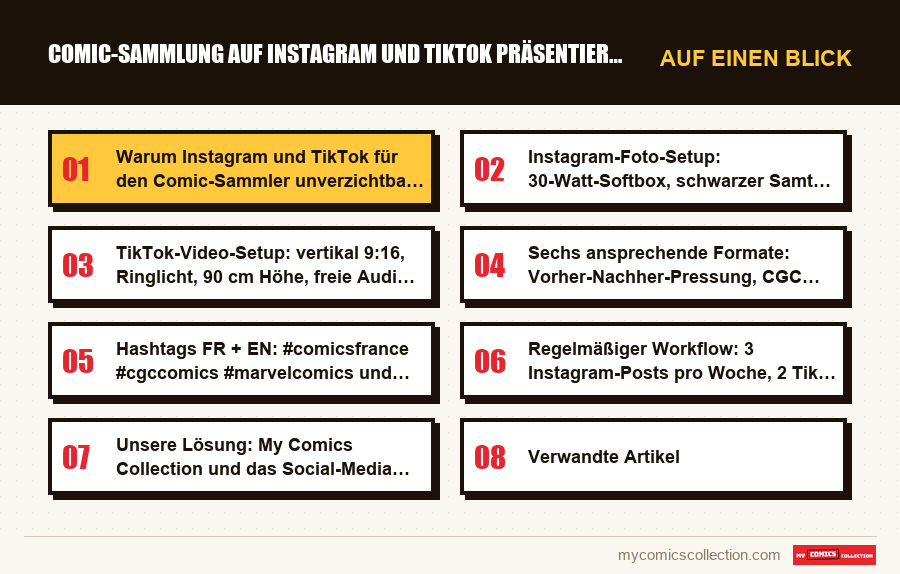 Auf einen Blick : Comic-Sammlung auf Instagram und TikTok präsentieren