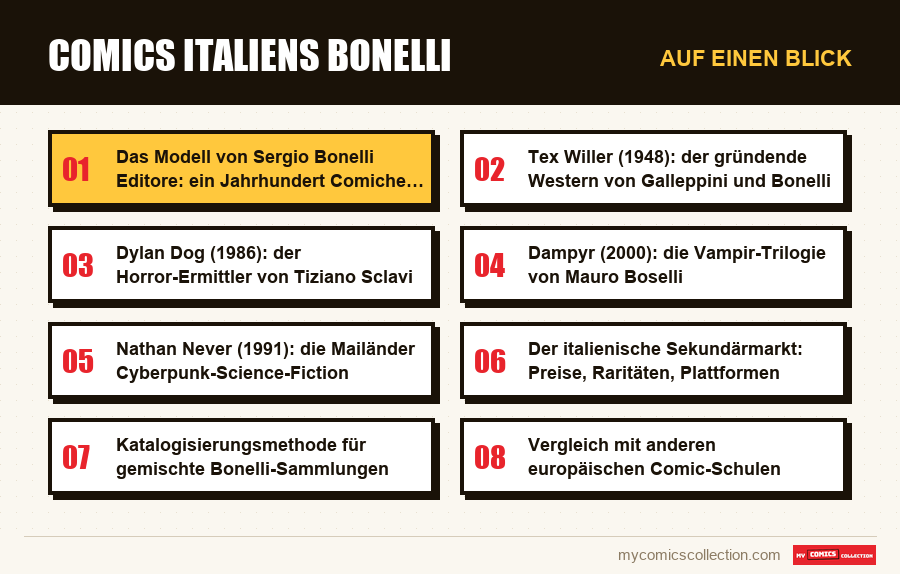 Auf einen Blick : Comics italiens Bonelli