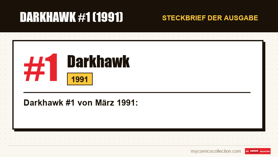Steckbrief von Darkhawk #1: Nummer, Jahr und warum es eine Schlüsselausgabe ist