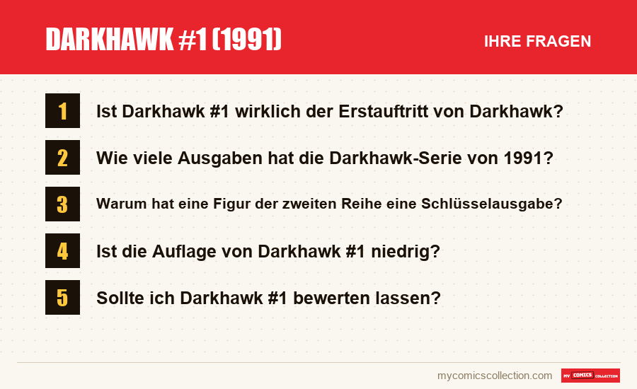 Darkhawk #1 (1991): die häufigen Fragen, die dieser Artikel beantwortet