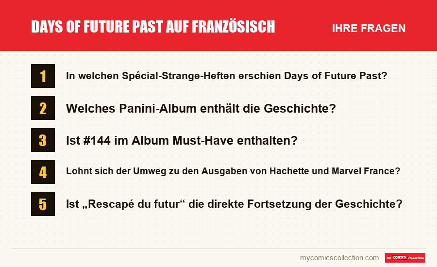 Days of Future Past auf Französisch: die häufigen Fragen, die dieser Artikel beantwortet