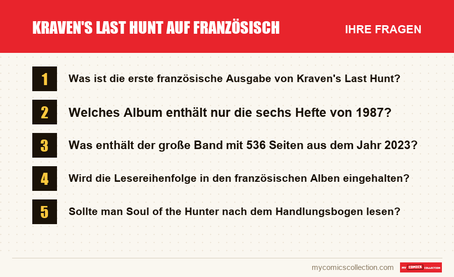 Kraven's Last Hunt auf Französisch: die häufigen Fragen, die dieser Artikel beantwortet