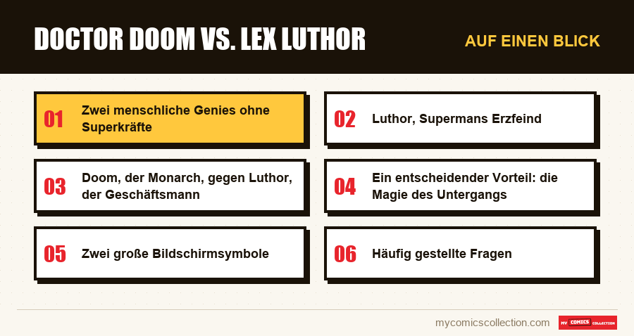 Auf einen Blick : Doctor Doom vs. Lex Luthor