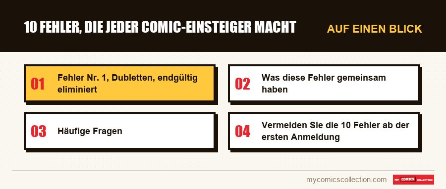 Auf einen Blick : 10 Fehler, die jeder Comic-Einsteiger macht