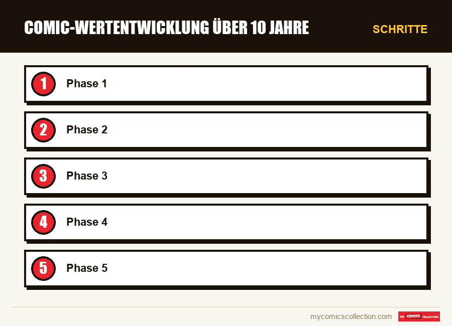 Schritte : Comic-Wertentwicklung über 10 Jahre