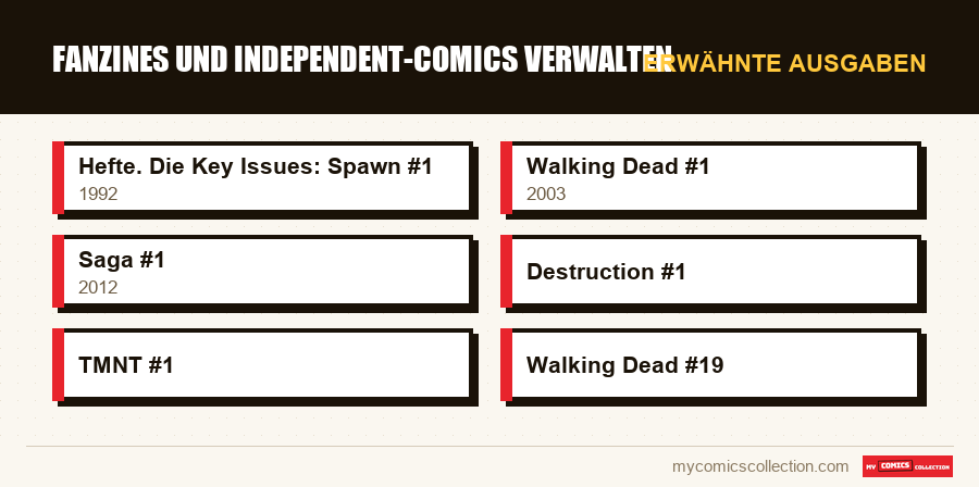 Erwähnte Ausgaben : Fanzines und Independent-Comics verwalten