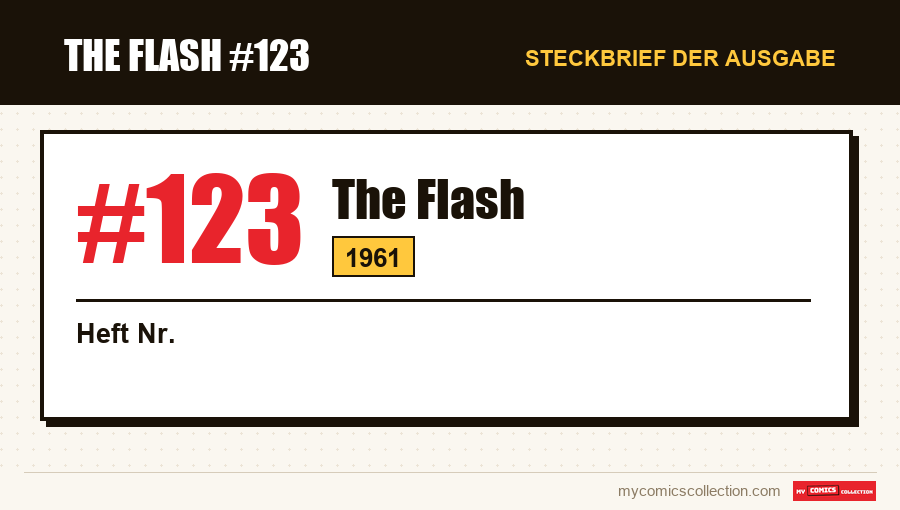 Steckbrief von The Flash #123: Nummer, Jahr und warum es eine Schlüsselausgabe ist
