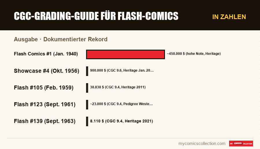 In Zahlen : CGC-Grading-Guide für Flash-Comics, Dokumentierter Rekord