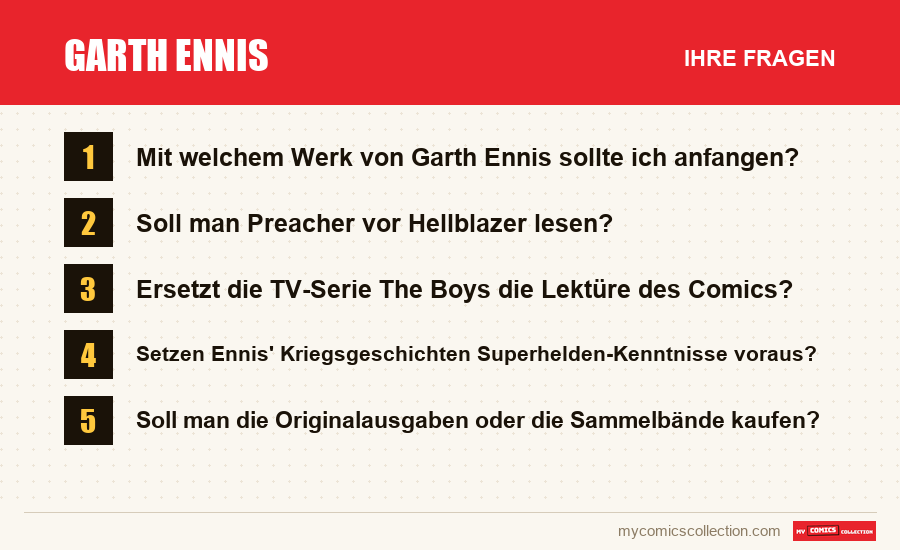 Garth Ennis: die häufigen Fragen, die dieser Artikel beantwortet