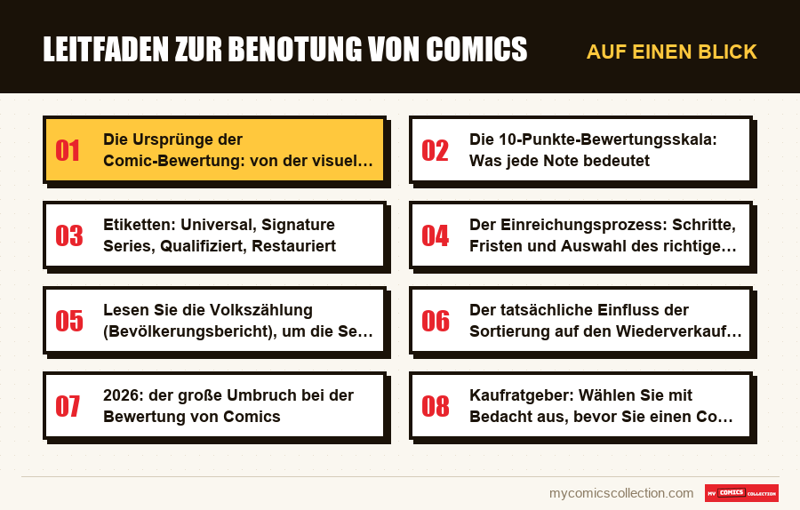 Auf einen Blick : Leitfaden zur Benotung von Comics