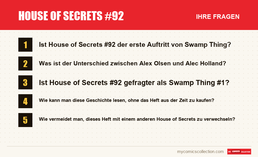 House of Secrets #92: die häufigen Fragen, die dieser Artikel beantwortet