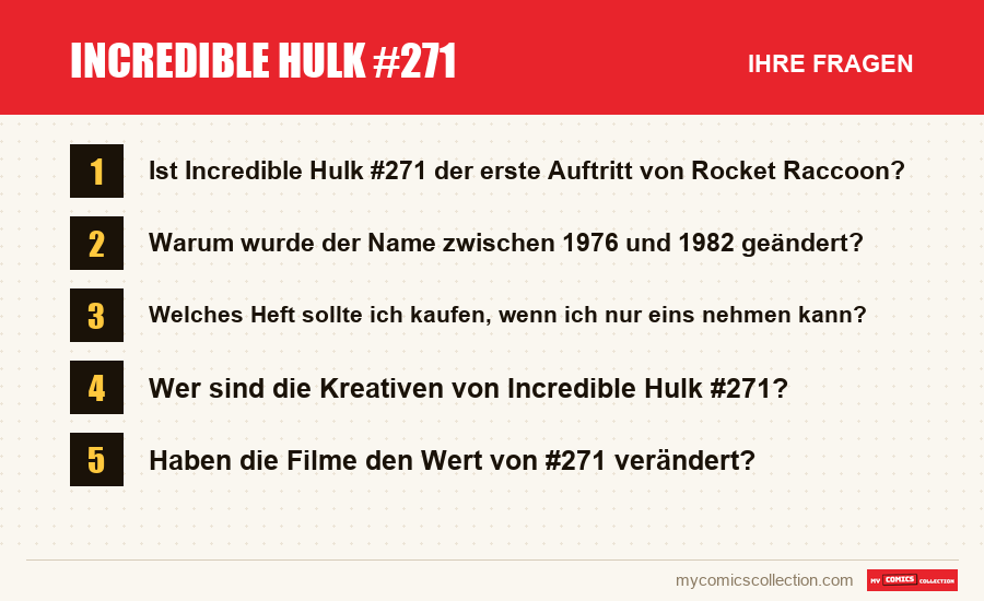 Incredible Hulk #271: die häufigen Fragen, die dieser Artikel beantwortet
