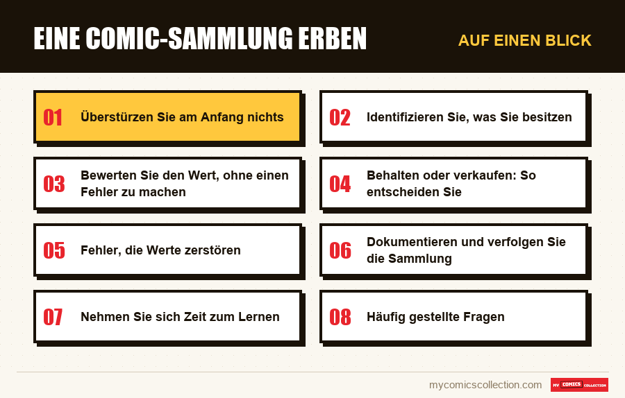 Auf einen Blick : Eine Comic-Sammlung erben