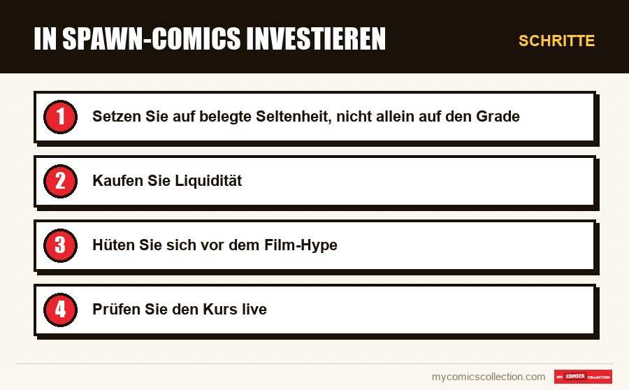 Schritte : In Spawn-Comics investieren