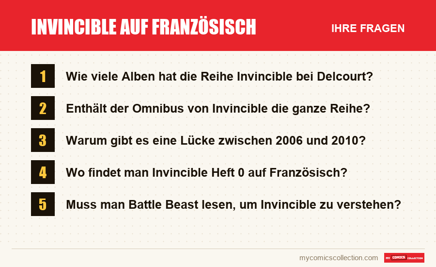 Invincible auf Französisch: die häufigen Fragen, die dieser Artikel beantwortet