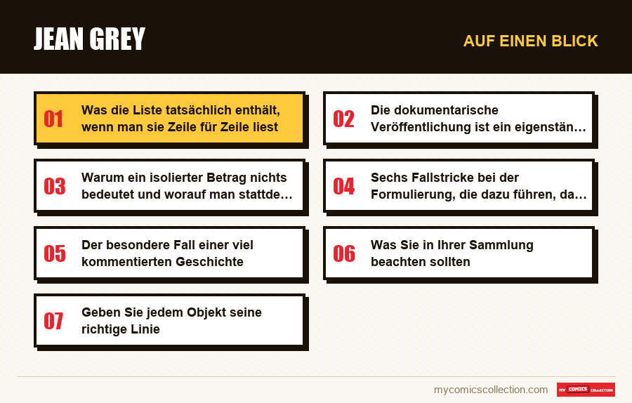 Auf einen Blick : Jean Grey