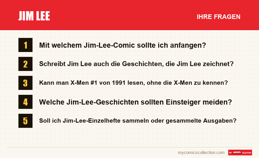 Jim Lee: die häufigen Fragen, die dieser Artikel beantwortet