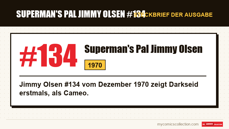Steckbrief von Superman's Pal Jimmy Olsen #134: Nummer, Jahr und warum es eine Schlüsselausgabe ist
