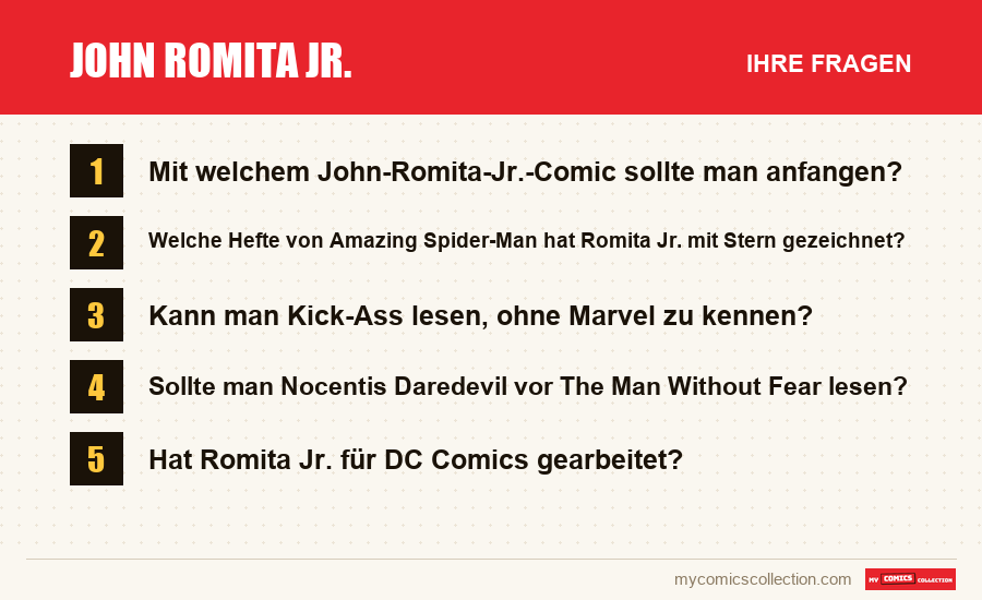 John Romita Jr.: die häufigen Fragen, die dieser Artikel beantwortet