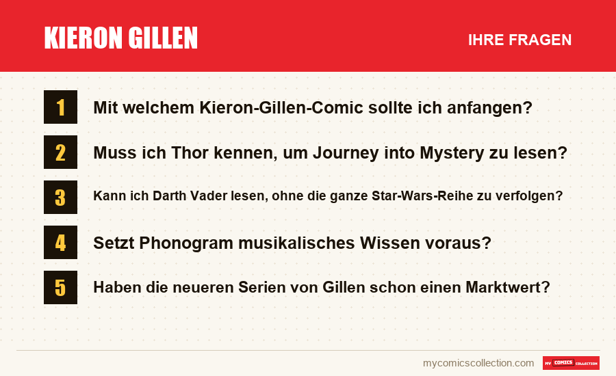 Kieron Gillen: die häufigen Fragen, die dieser Artikel beantwortet