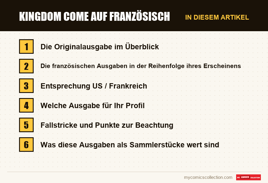 Kingdom Come auf Französisch: die Abschnitte dieses Artikels in Lesereihenfolge