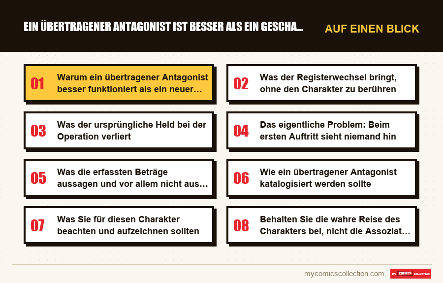 Auf einen Blick : Ein übertragener Antagonist ist besser als ein geschaffener 