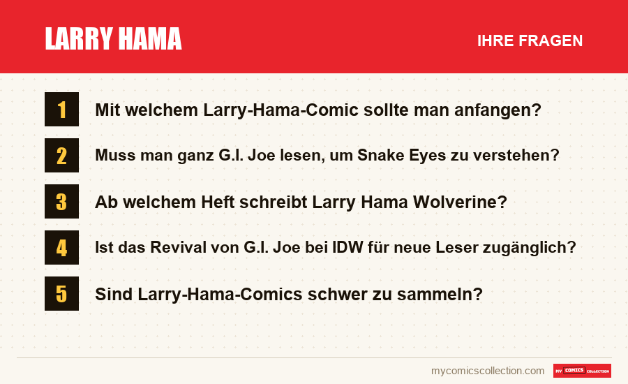 Larry Hama: die häufigen Fragen, die dieser Artikel beantwortet