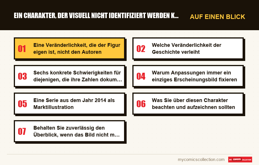 Auf einen Blick : Ein Charakter, der visuell nicht identifiziert werden kann
