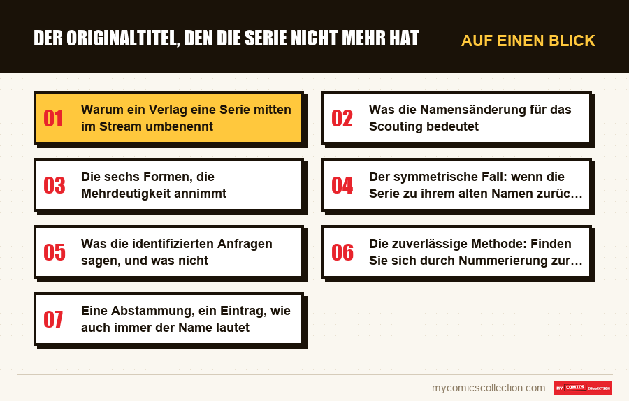 Auf einen Blick : Der Originaltitel, den die Serie nicht mehr hat
