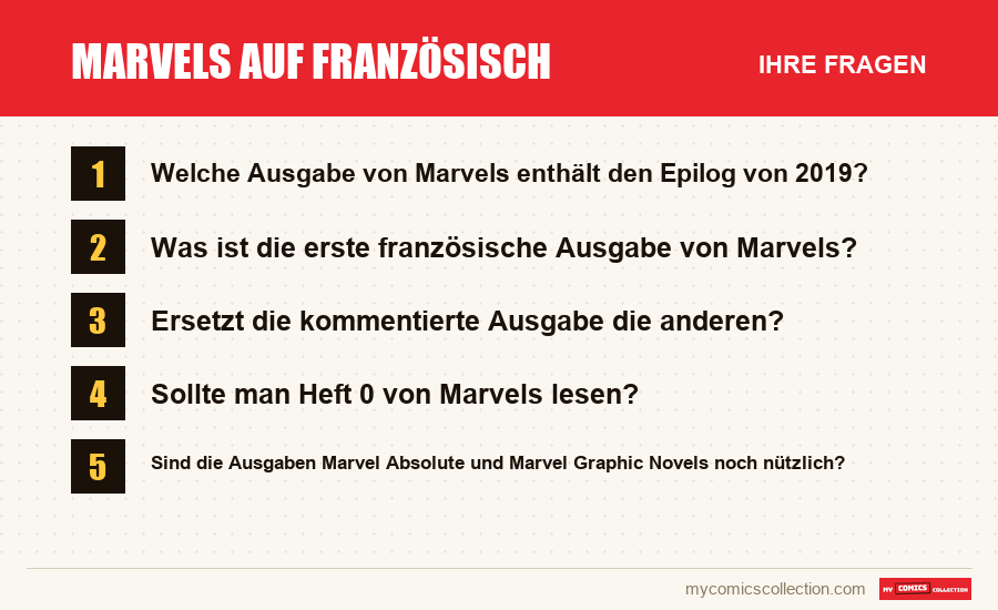Marvels auf Französisch: die häufigen Fragen, die dieser Artikel beantwortet