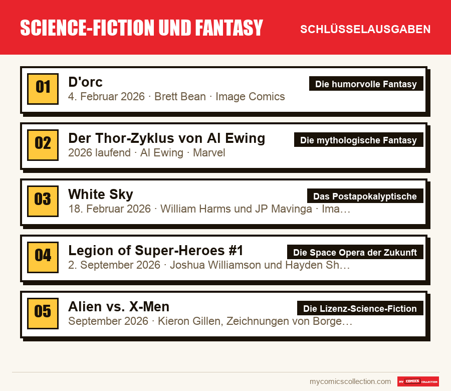 Die Schlüsselausgaben von Science-Fiction und Fantasy nach Bedeutung