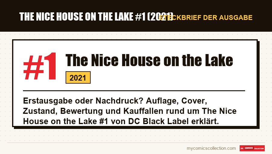 Steckbrief von The Nice House on the Lake #1: Nummer, Jahr und warum es eine Schlüsselausgabe ist