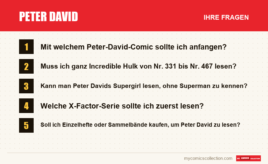 Peter David: die häufigen Fragen, die dieser Artikel beantwortet