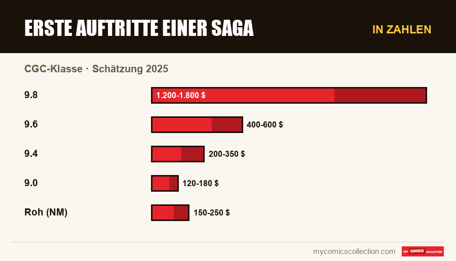 In Zahlen : Erste Auftritte einer Saga, Schätzung 2025