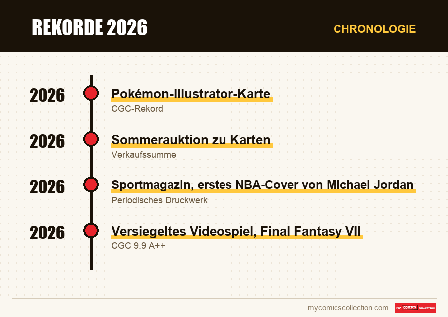 Chronologie der Ausgaben und Serien von Rekorde 2026