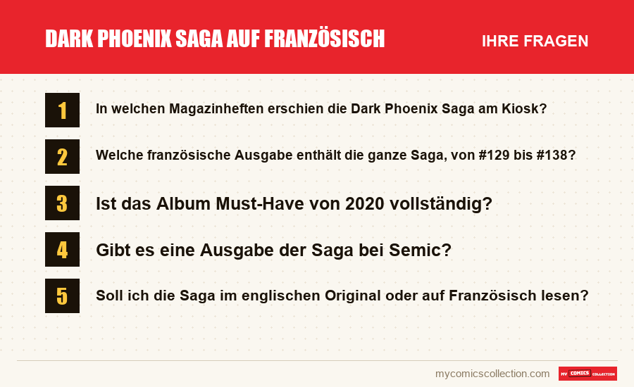Dark Phoenix Saga auf Französisch: die häufigen Fragen, die dieser Artikel beantwortet