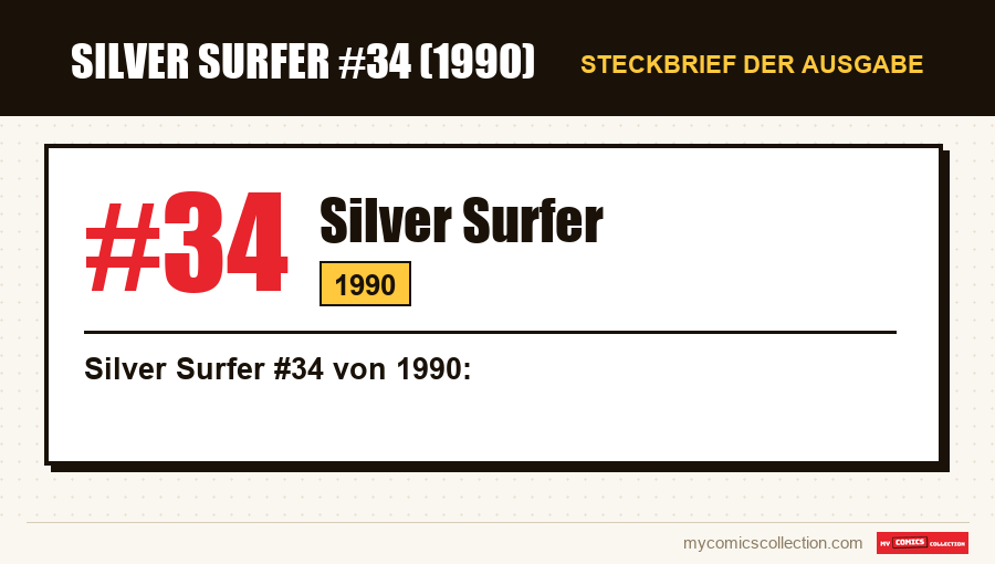 Steckbrief von Silver Surfer #34: Nummer, Jahr und warum es eine Schlüsselausgabe ist