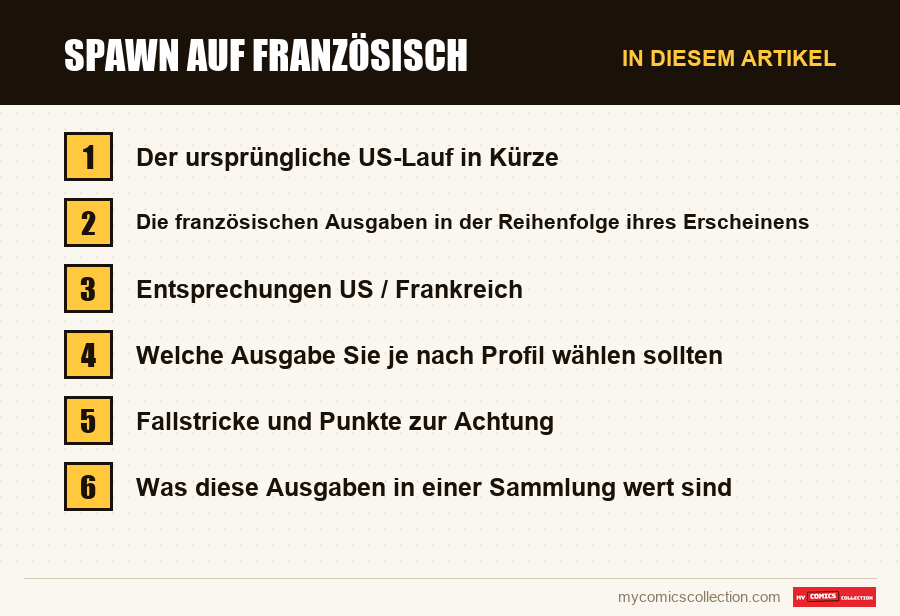 Spawn auf Französisch: die Abschnitte dieses Artikels in Lesereihenfolge