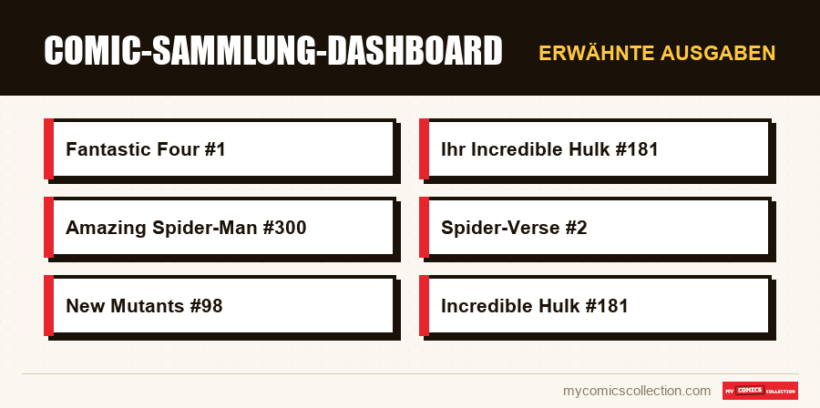 Erwähnte Ausgaben : Comic-Sammlung-Dashboard
