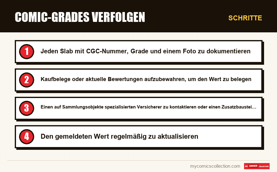 Schritte : Comic-Grades verfolgen