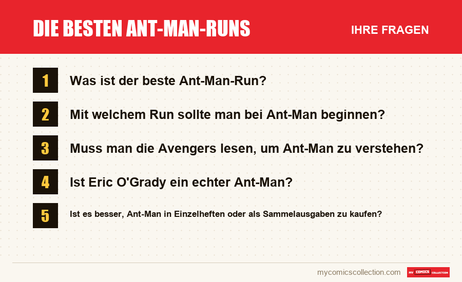 Die besten Ant-Man-Runs: die häufigen Fragen, die dieser Artikel beantwortet