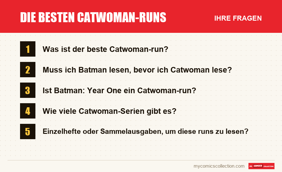 Die besten Catwoman-Runs: die häufigen Fragen, die dieser Artikel beantwortet