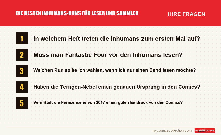 Die besten Inhumans-Runs für Leser und Sammler: die häufigen Fragen, die dieser Artikel beantwortet