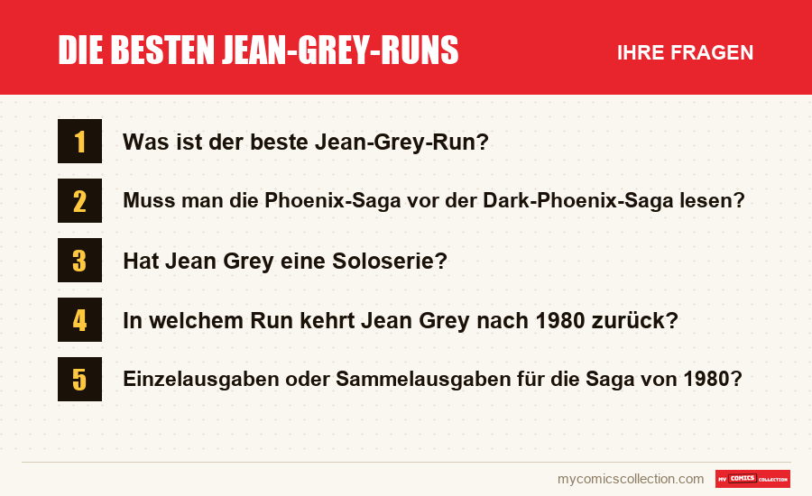 Die besten Jean-Grey-Runs: die häufigen Fragen, die dieser Artikel beantwortet