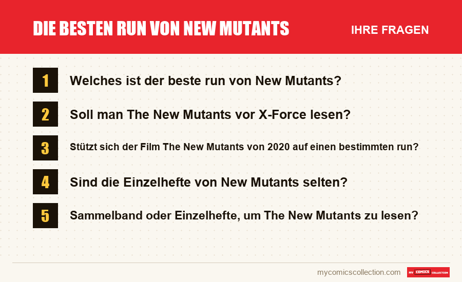 Die besten run von New Mutants: die häufigen Fragen, die dieser Artikel beantwortet