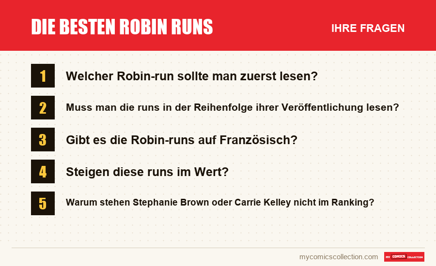 Die besten Robin runs: die häufigen Fragen, die dieser Artikel beantwortet