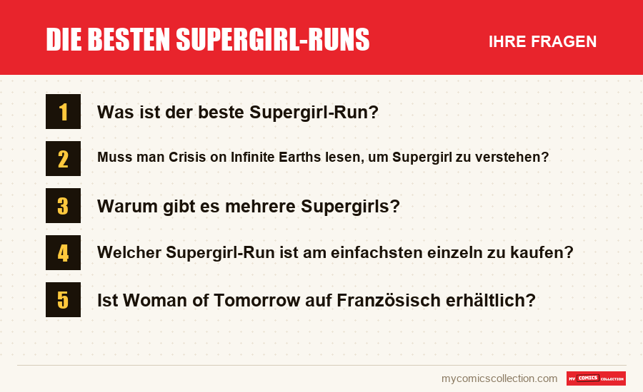 Die besten Supergirl-Runs: die häufigen Fragen, die dieser Artikel beantwortet