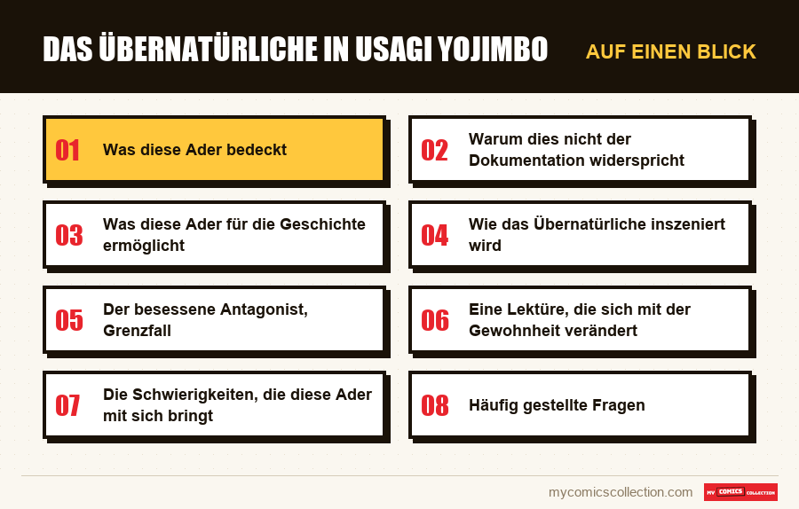 Auf einen Blick : Das Übernatürliche in Usagi Yojimbo